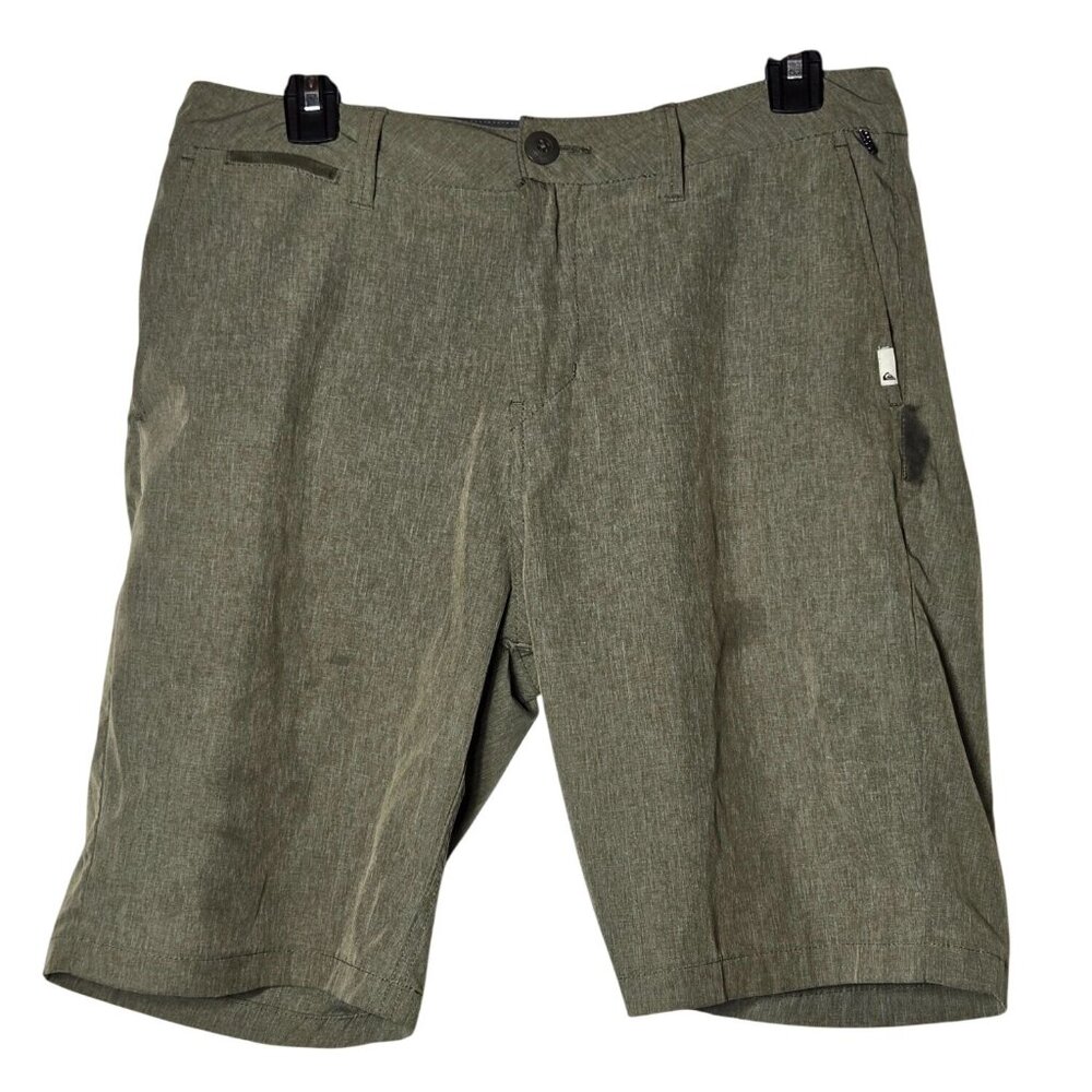 Quicksilver Mens Green‎ Amphibian Shorts 30 DryFlight Water Repellent Summer